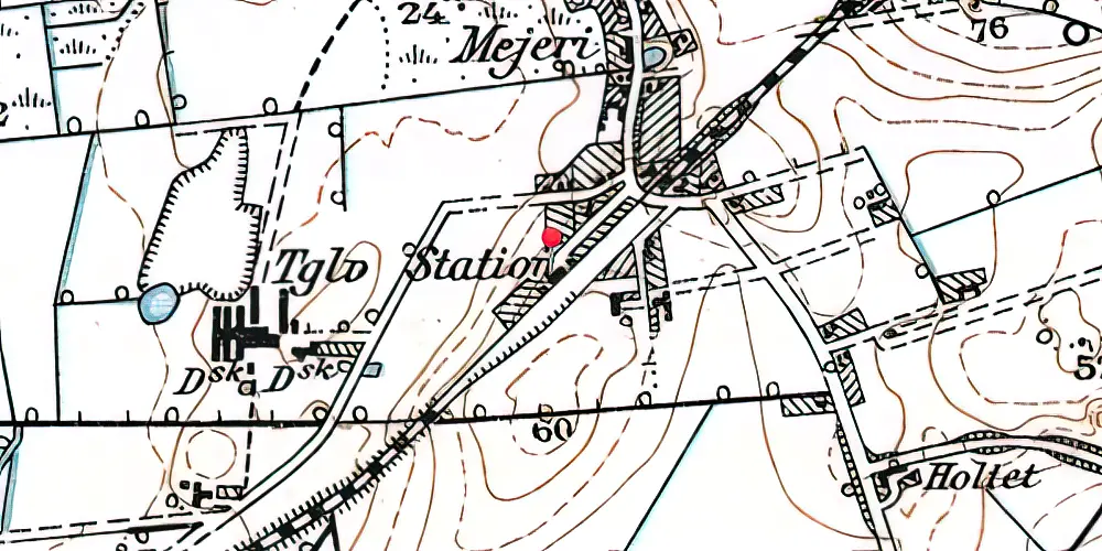 Historisk kort over Visborg Station