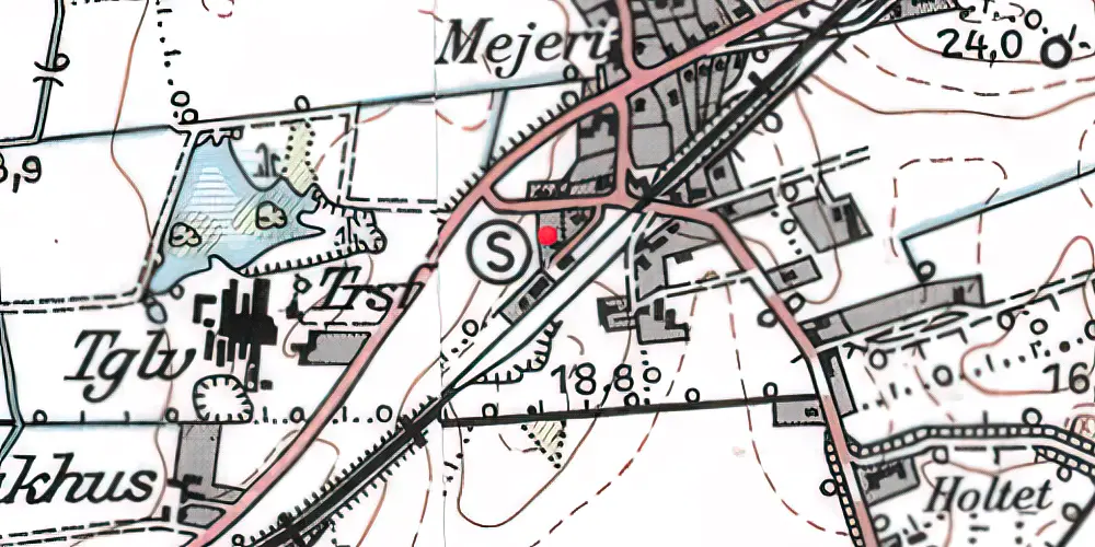 Historisk kort over Visborg Station