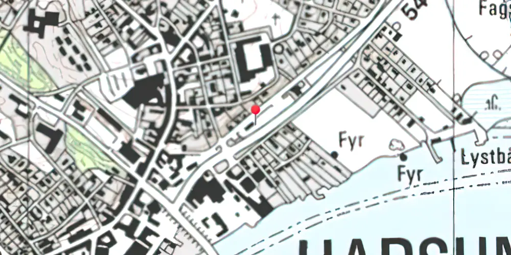 Historisk kort over Hadsund Nord Station 