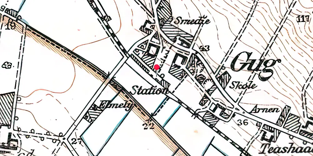 Historisk kort over Gug Station