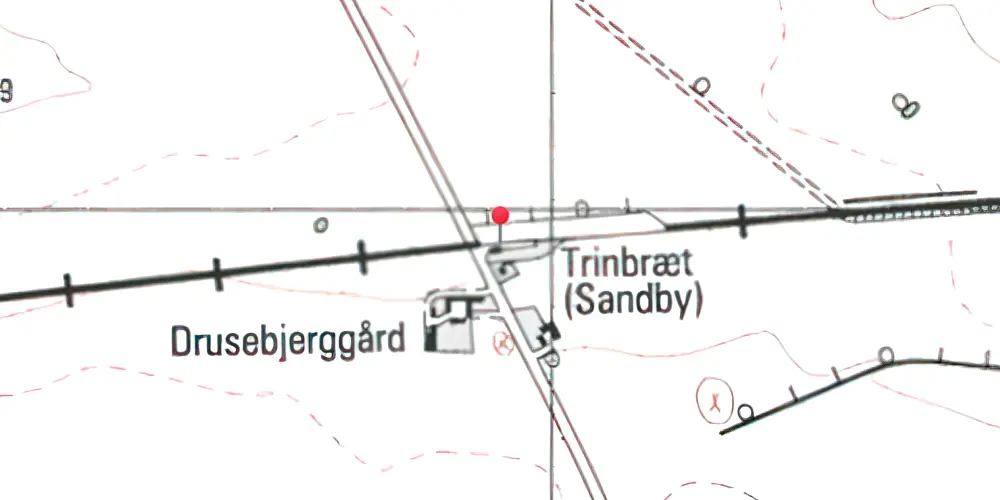Historisk kort over Sandby Station 