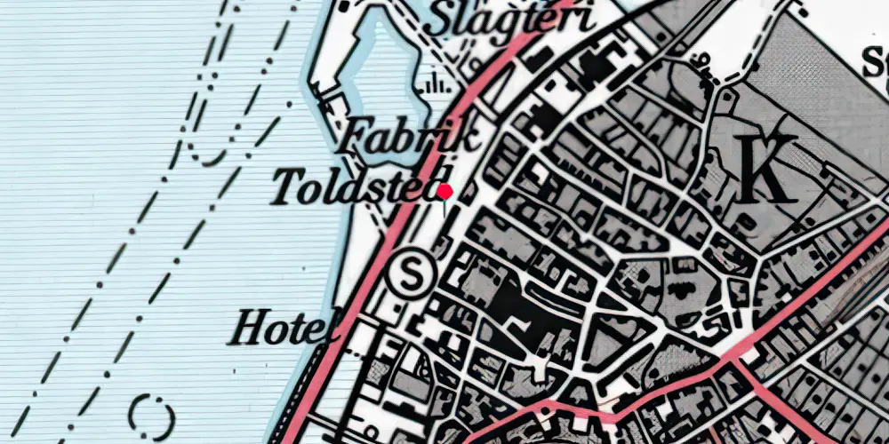 Historisk kort over Nibe Station 