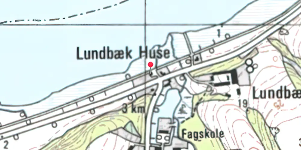 Historisk kort over Lundbæk Holdeplads