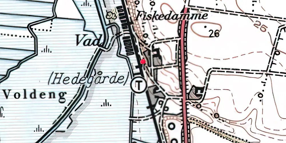 Historisk kort over Hedegaarde Trinbræt
