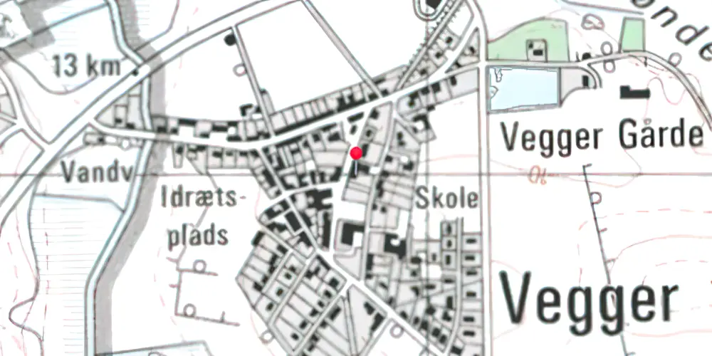 Historisk kort over Vegger Station