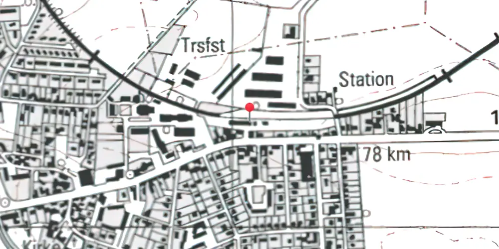 Historisk kort over Svinninge Station
