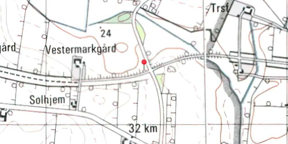 Historisk kort over Jelstrupgaarde Trinbræt