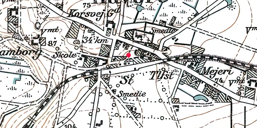 Historisk kort over Havbro Station 