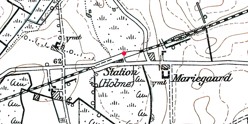 Historisk kort over Holme Station