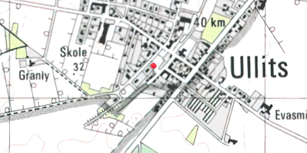 Historisk kort over Ullits Station