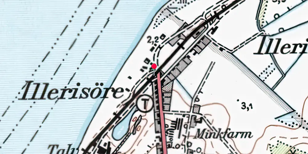 Historisk kort over Illerisøre Trinbræt