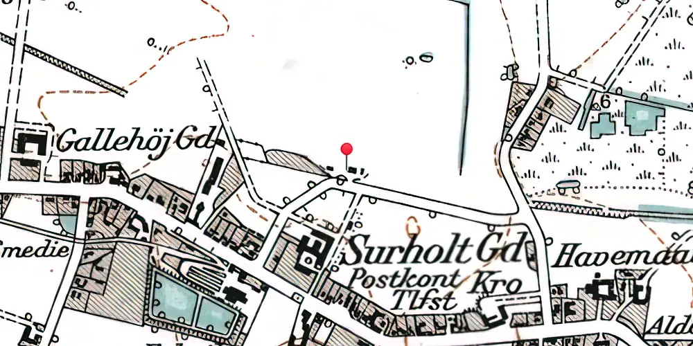 Historisk kort over Stokkemarke Station