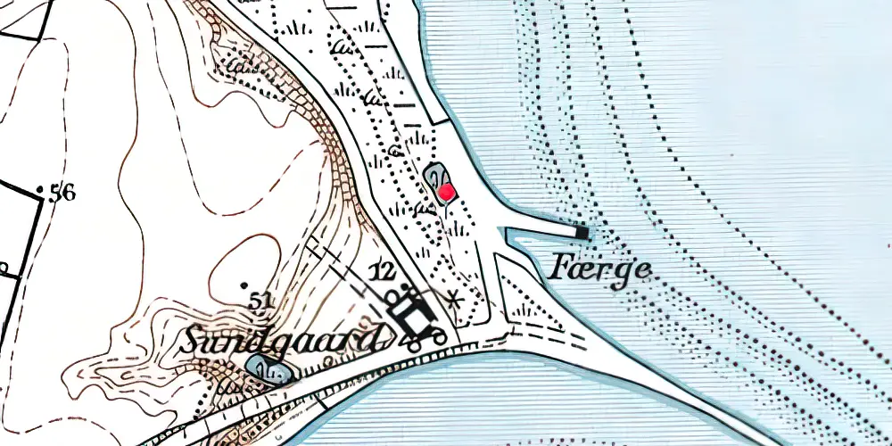 Historisk kort over Sundsøre Godsstation
