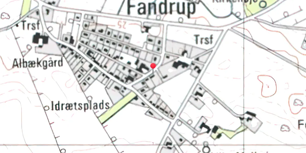 Historisk kort over Fandrup Station 