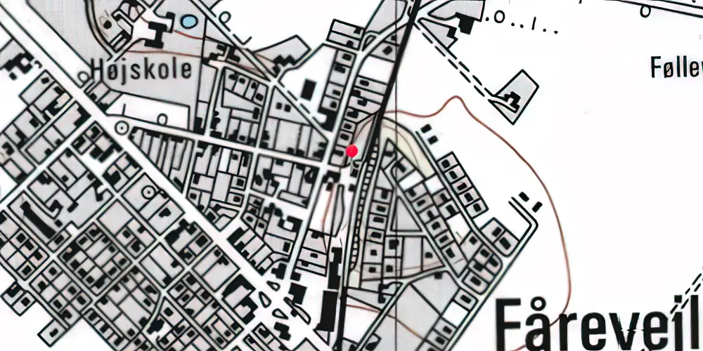 Historisk kort over Fårevejle Station