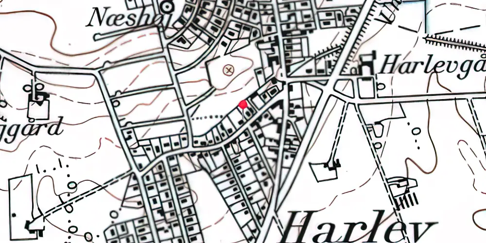 Historisk kort over Harlev Station