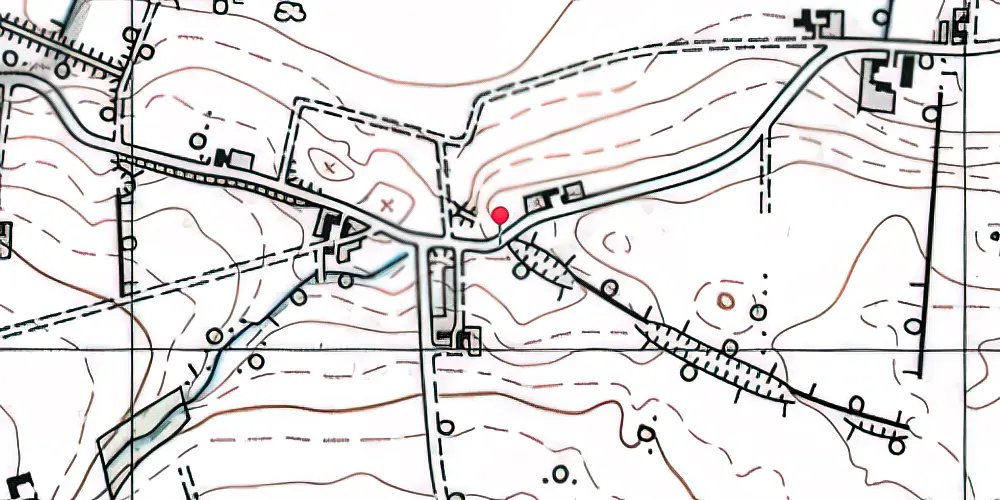 Historisk kort over Låsbyvejen Trinbræt 