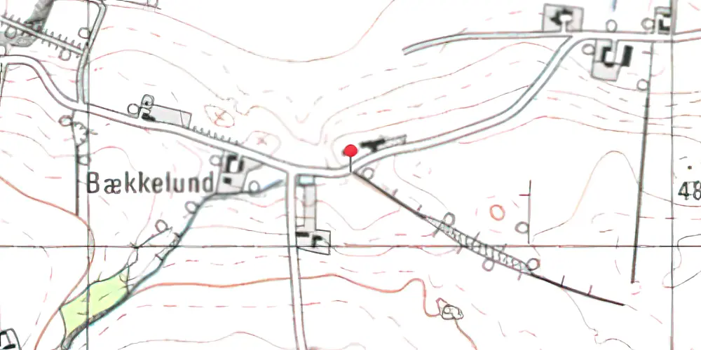 Historisk kort over Låsbyvejen Trinbræt
