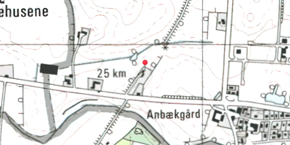 Historisk kort over Anbæk Station