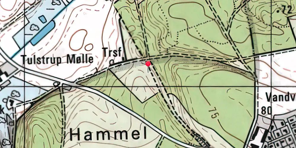 Historisk kort over Tulstrupvejen Trinbræt