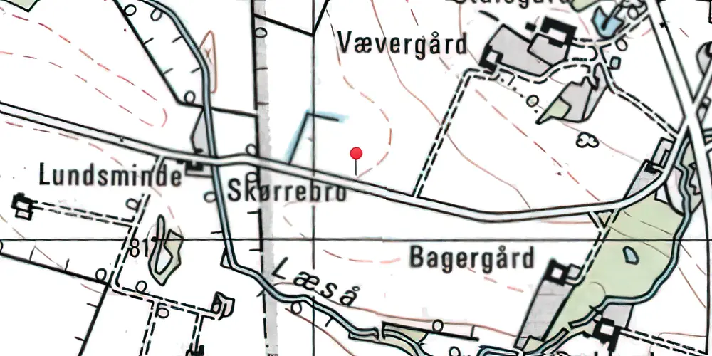 Historisk kort over Skørrebro Trinbræt