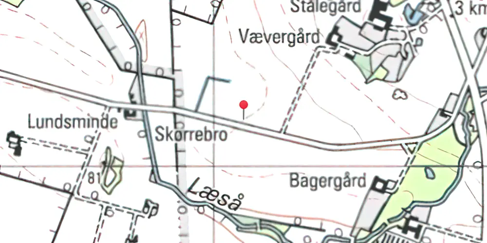 Historisk kort over Skørrebro Trinbræt 