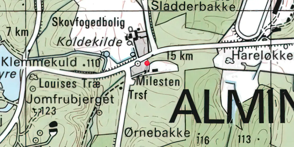 Historisk kort over Christianshøj Trinbræt med Sidespor
