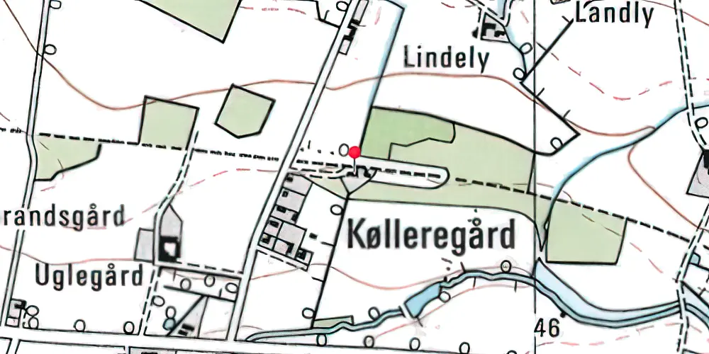 Historisk kort over Køllergårde Station 