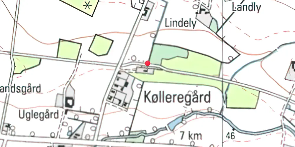 Historisk kort over Køllergårde Station