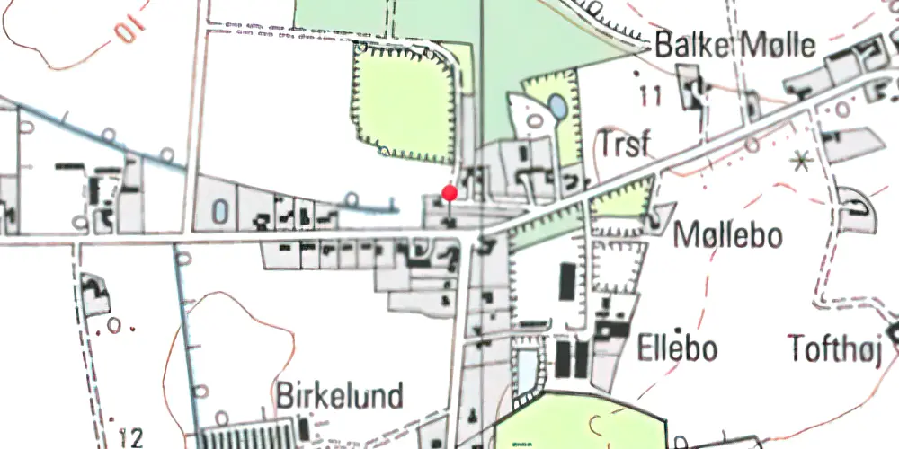 Historisk kort over Balke (Kannikegård) Station 