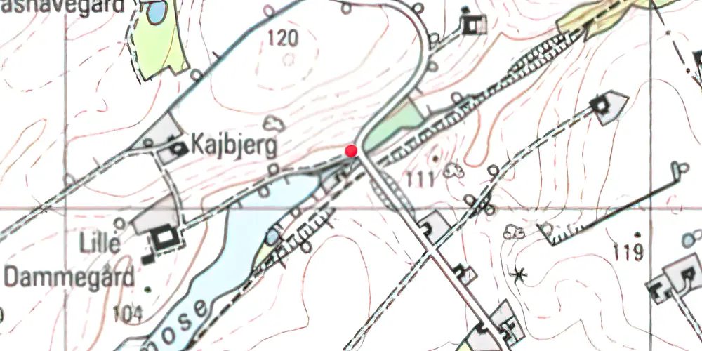Historisk kort over Splidsgård Trinbræt med Sidespor 
