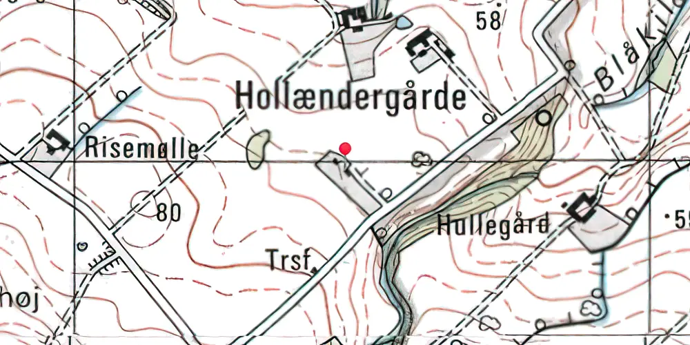 Historisk kort over Humledal Station