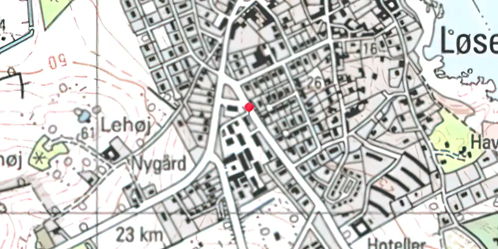 Historisk kort over Allinge Station
