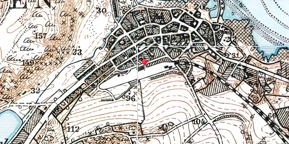 Historisk kort over Hammershus (Sandvig) Station 