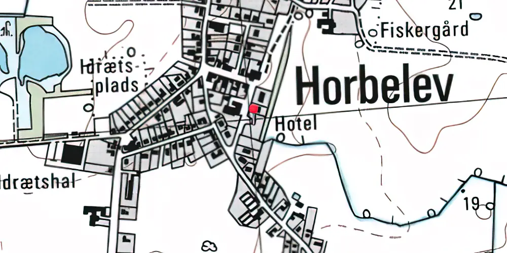 Historisk kort over Horbelev Station
