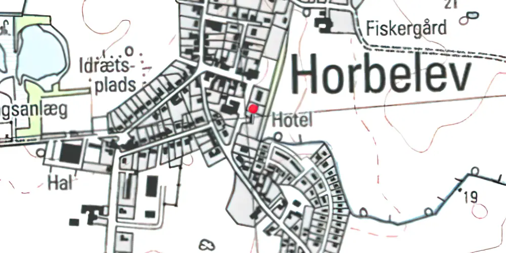 Historisk kort over Horbelev Station