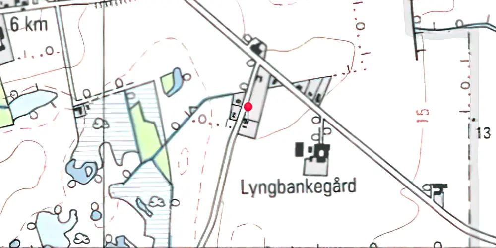 Historisk kort over Egebjerg Station