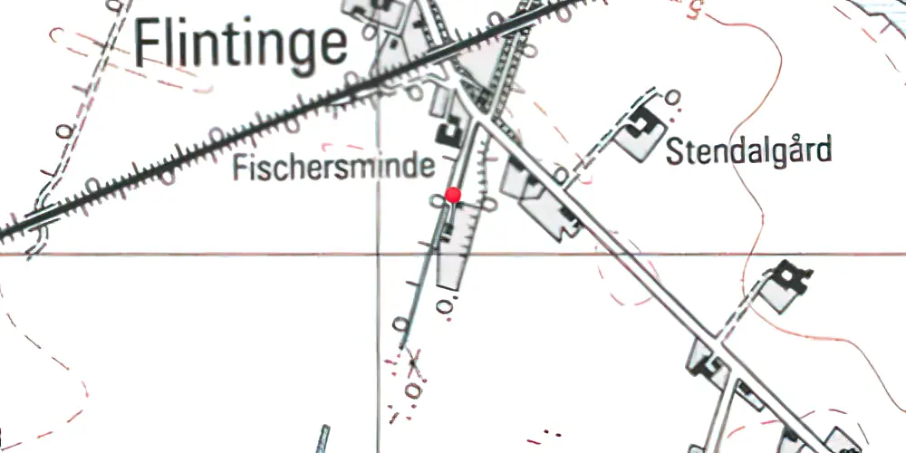 Historisk kort over Flintinge Station