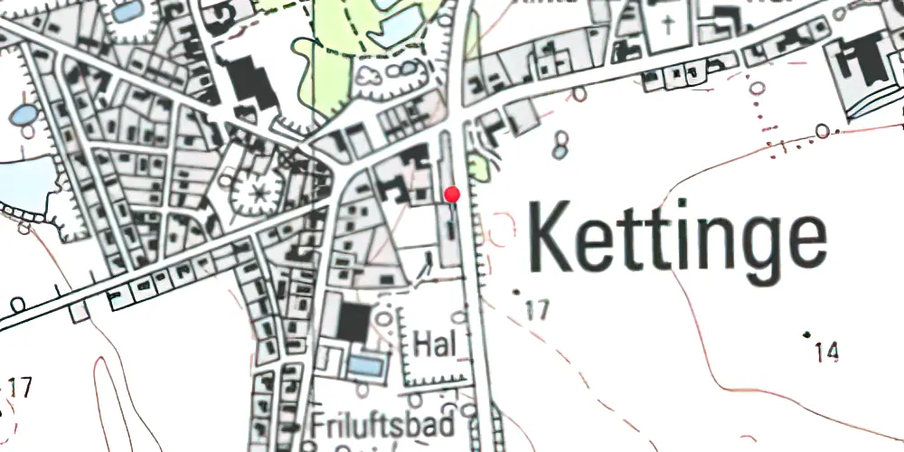 Historisk kort over Kettinge Billetsalgssted