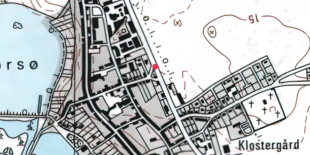 Historisk kort over Nysted Station