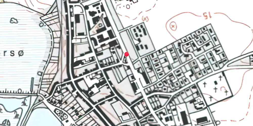 Historisk kort over Nysted Station
