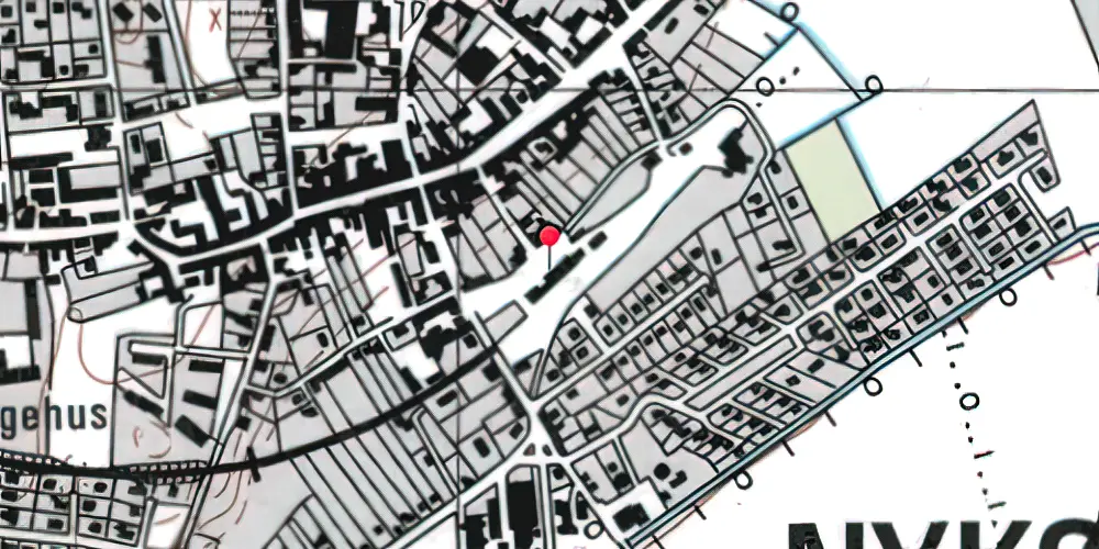 Historisk kort over Nykøbing Sjælland Station 