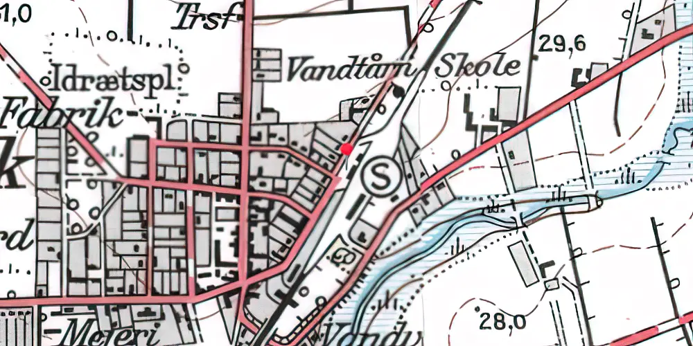Historisk kort over Agerbæk Station