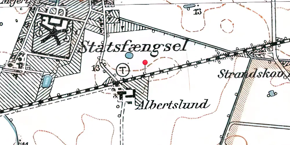 Historisk kort over Albertslund S-togstrinbræt 