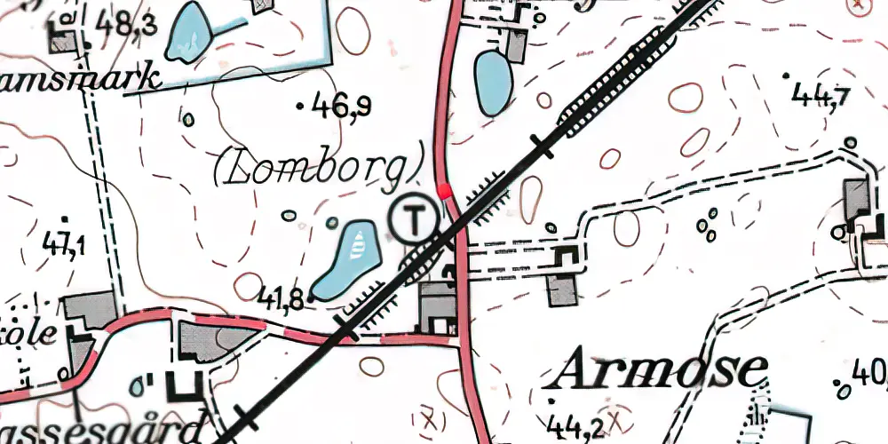 Historisk kort over Armose Trinbræt