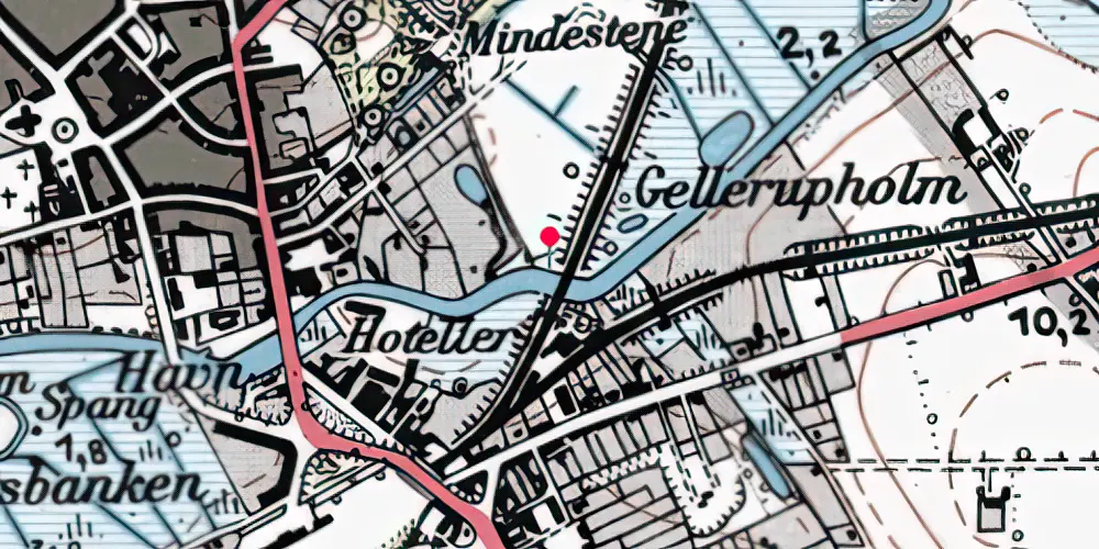 Historisk kort over Arnbjerg Trinbræt