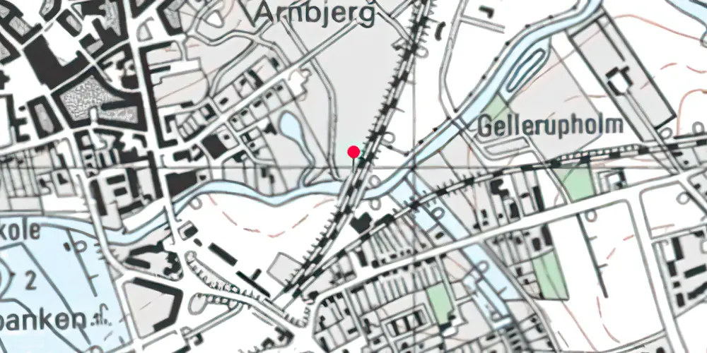 Historisk kort over Arnbjerg Trinbræt
