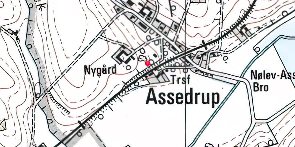 Historisk kort over Assedrup Station [1884-2016]