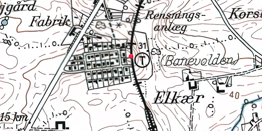 Historisk kort over Banevolden Trinbræt