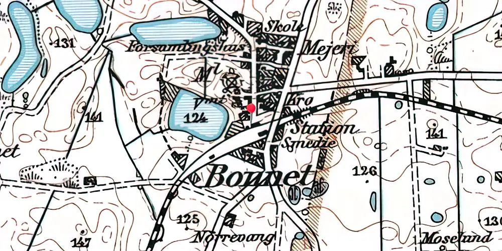 Historisk kort over Bonnet Station 